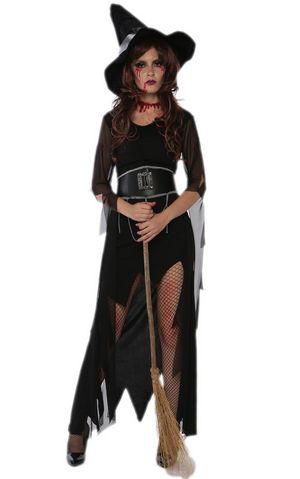 F1696 halloween witch costume,accessory:hat,belt